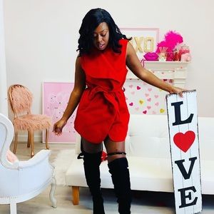 Amara Red Waterfall Vest